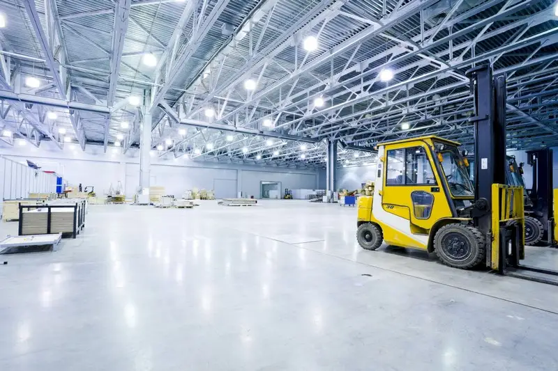 Ipari park csarnok csiszolt beton